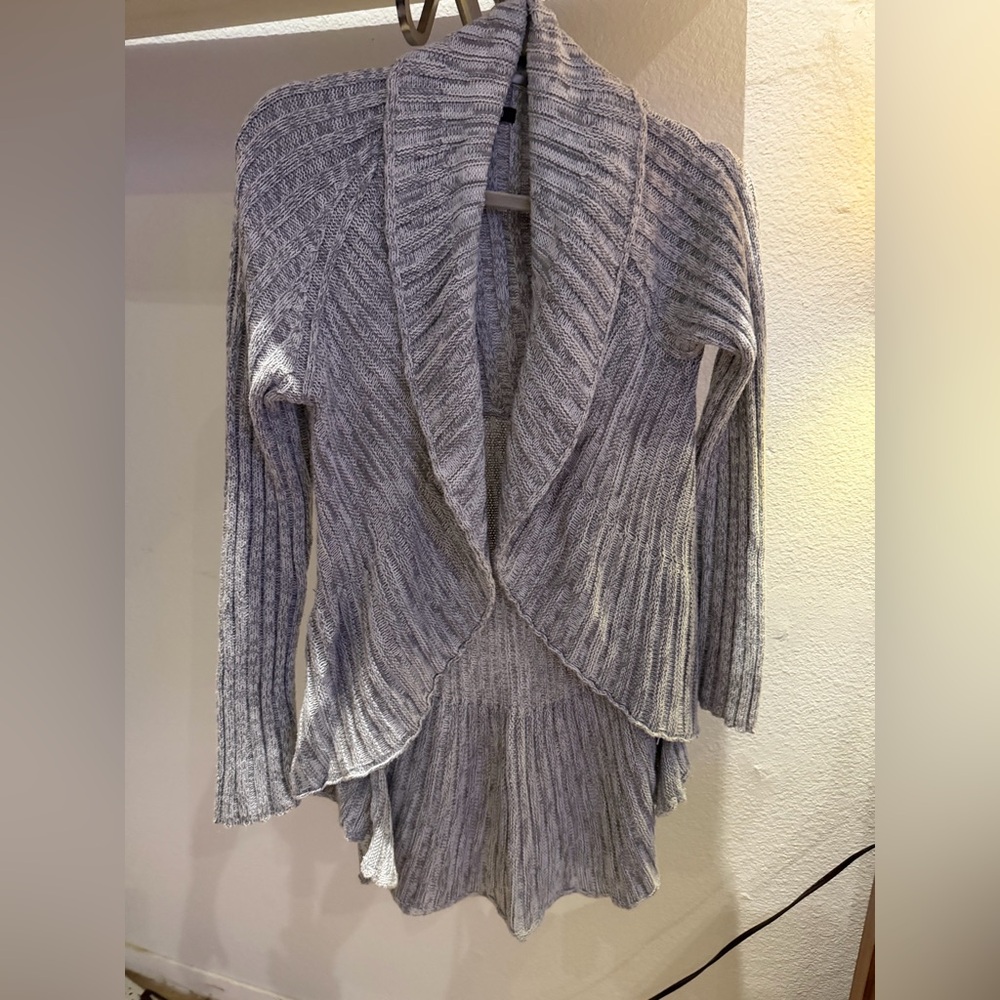 APT 9 brand heather grey open long sweater